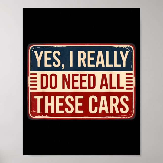 Ich brauche ja alle Autos Poster (Vorne)