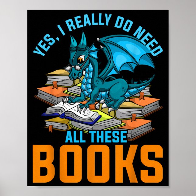 Ich brauche ja alle Bücher Drache Poster (Vorne)