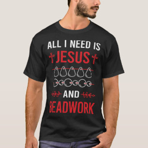 Ich brauche Jesus Beadwork Perlen T-Shirt