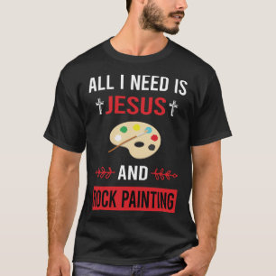 Ich brauche Jesus Felsbild Malerei Felsen T-Shirt