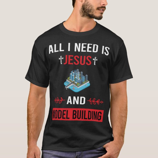 Ich brauche Jesus Model Gebäude T-Shirt (Vorderseite)
