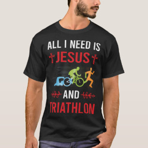 Ich brauche Jesus Triathlon Triathlete T-Shirt