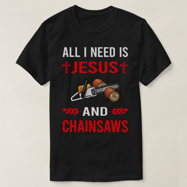 Ich brauche Jesus und Arborist Lumberjack Holzbear T-Shirt (Design vorne)