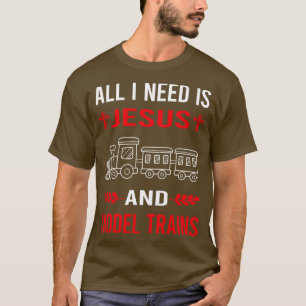Ich brauche Jesus und Modelleisenbahn Züge Eisenba T-Shirt