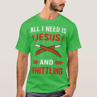 Ich brauche Jesus und weiß. T-Shirt