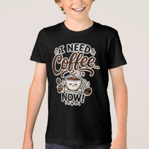 Ich Brauche Jetzt Kaffee Lustiges Kaffeeliebhaber- Tri-Blend Shirt