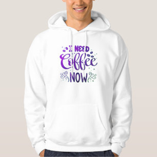 Ich brauche Kaffee jetzt Männergrundhemd - Hoodie