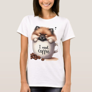 ICH BRAUCHE KAFFEE UND EINEN ZWERGSPITZ T-Shirt