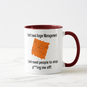 Ich brauche kein Angermanagement (rot) Tasse