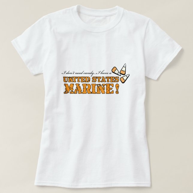 Ich brauche keine Süßigkeiten... T-Shirt (Design vorne)