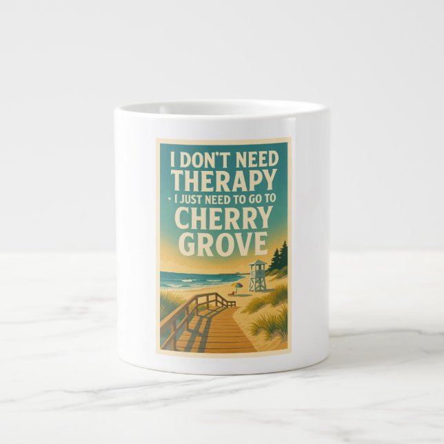 Ich brauche keine Therapie, ich brauche nur Cherry Jumbo-Tasse (Vorderseite)