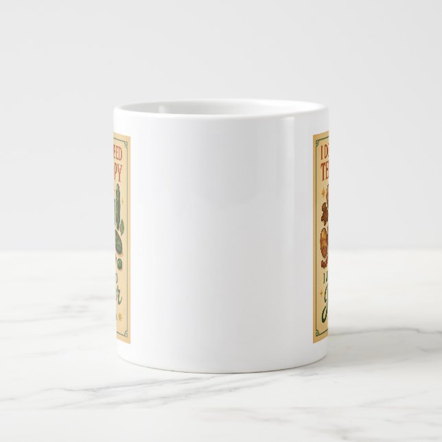 Ich brauche keine Therapie, ich brauche nur Jasper Jumbo-Tasse (Vorderseite)