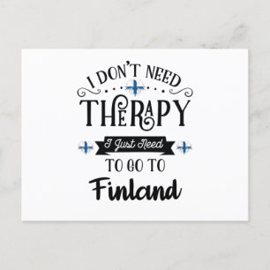 Ich brauche keine Therapie, ich muss einfach nach Postkarte