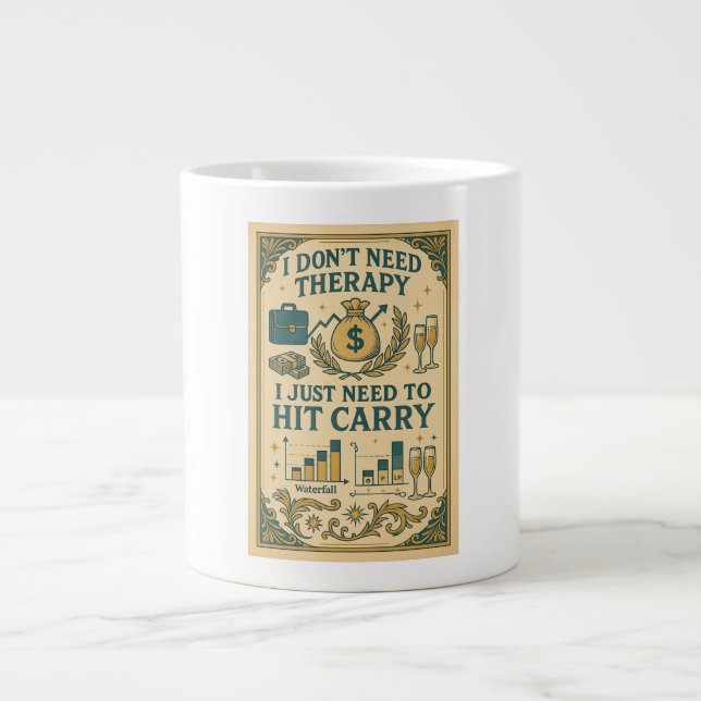 Ich brauche keine Therapie, ich muss nur tragen Jumbo-Tasse (Vorderseite)
