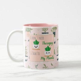 Ich brauche keine Therapie, ich spreche mit meinen Zweifarbige Tasse
