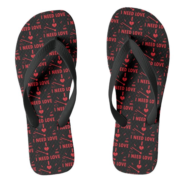 Ich brauche Liebe-Tachometer Flip Flops (Fußbett)
