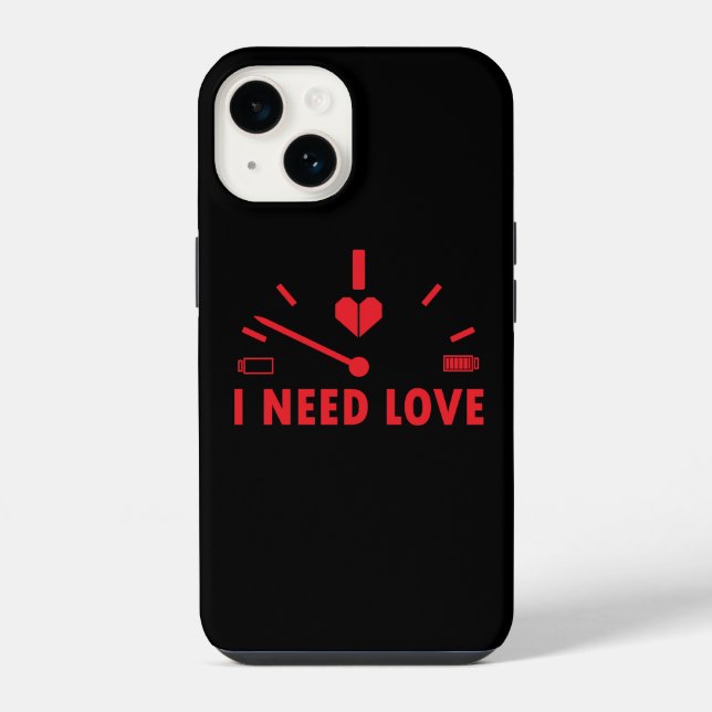 Ich brauche Liebe Tachometer iPhone Hülle (Rückseite)