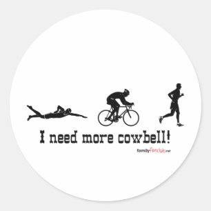 Ich brauche mehr Cowbell-T - Shirt Runder Aufkleber