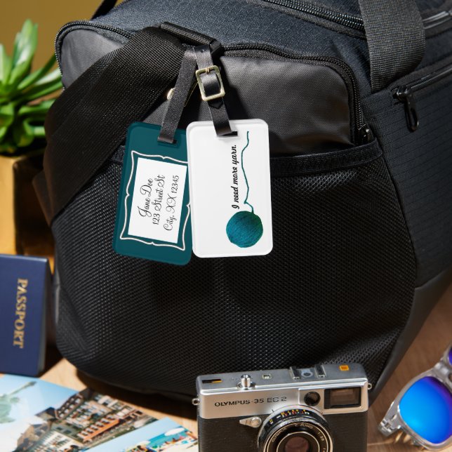 Ich brauche mehr Garne - Strick / Crochet Crafts Gepäckanhänger (Vorderseite & Rückseite)