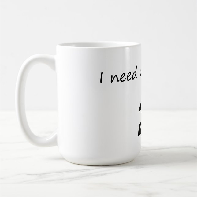 Ich brauche mehr Platz - ein lustiger Astronaut Kaffeetasse (Links)