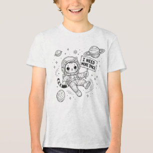 Ich brauche mehr Platz Lustige Katzen-Astronautin Tri-Blend Shirt