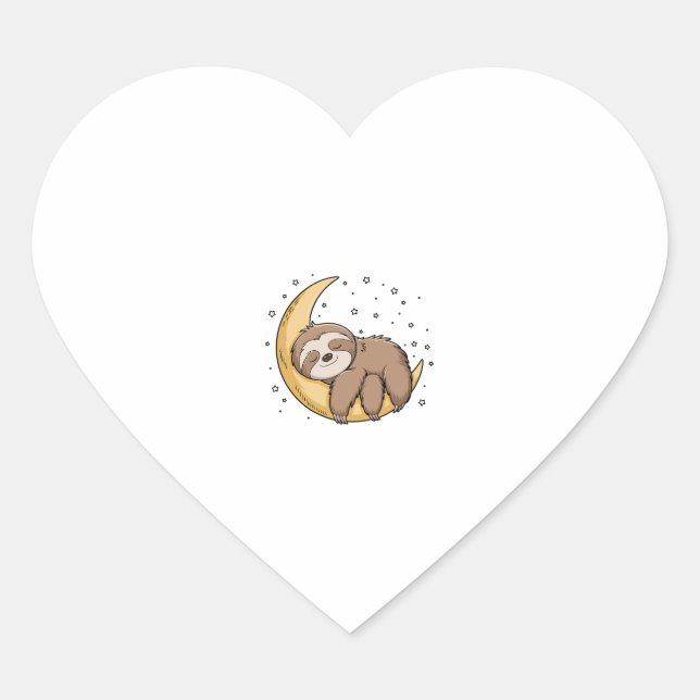 Ich brauche mehr Schlaf Herz-Aufkleber (Vorderseite)