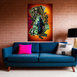 Ich brauche nur Geld AI Art Poster