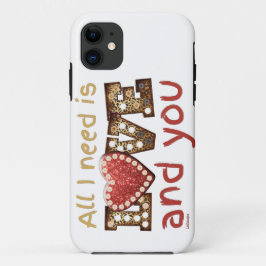 ICH BRAUCHE NUR LIEBE... UND IHR süßes Valentinges Case-Mate iPhone Hülle
