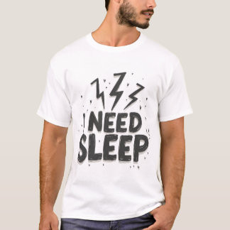 Ich brauche Schlaf Herren Bedrucktes T-Shirt