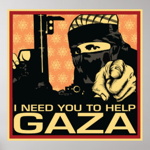Ich brauche Sie, um Gaza zu helfen Poster