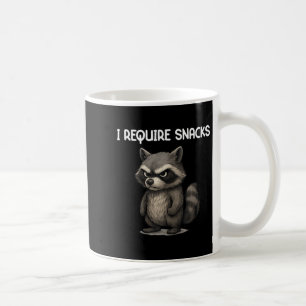 Ich brauche Snacks Funny Raccoon Meme Snack Lover  Kaffeetasse