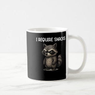 Ich brauche Snacks Funny Raccoon Meme Snack Lover  Kaffeetasse