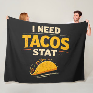 Ich brauche Tacos sofort Fleecedecke