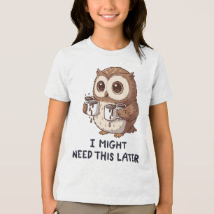 Ich brauche vielleicht später Kaffee - Lustiger Eu Tri-Blend Shirt