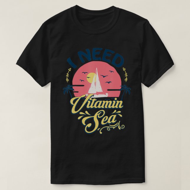 Ich brauche Vitamin Sea T-Shirt (Design vorne)