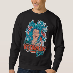 Ich brauche Vitamin Sea Wave Koi Fischsommer Sweatshirt