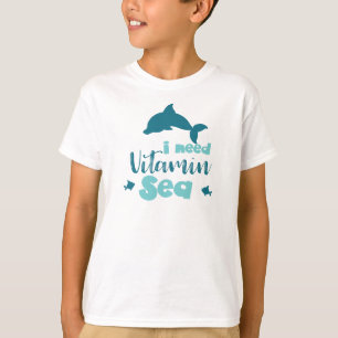 Ich brauche Vitaminsee, Dolphin, Fisch, Meer, Urla T-Shirt