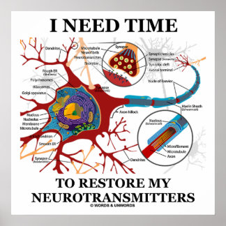 Ich brauche Zeit, um meine Neurotransmitter wieder Poster