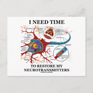 Ich brauche Zeit, um meine Neurotransmitter wieder Postkarte