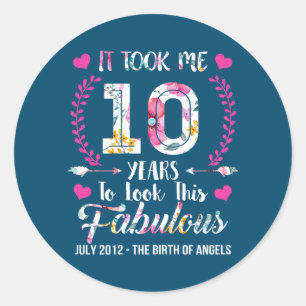 Ich brauchte 10 Jahre, um diese guten 10 zu sehen, Runder Aufkleber