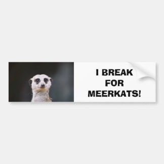 Ich breche für Meerkats! Autoaufkleber
