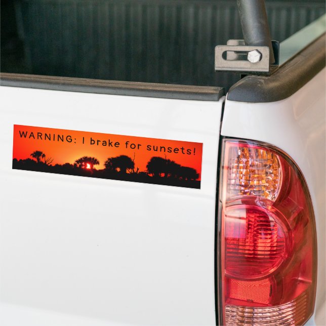Ich bremse den Sunset-Autoaufkleber Autoaufkleber (Auf Lkw)