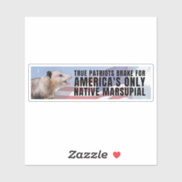 Ich bremse für Amerikas einziges heimisches Wahnsi Aufkleber