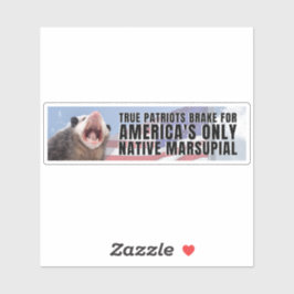 Ich bremse für Amerikas einziges heimisches Wunder Aufkleber