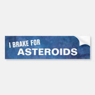 Ich bremse für Asteroiden Autoaufkleber