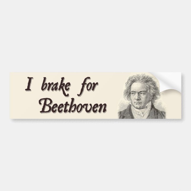 Ich bremse für Beethoven Autoaufkleber (Vorne)