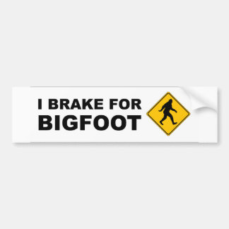 Ich bremse für Bigfoot Autoaufkleber