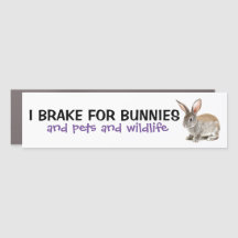 Ich bremse für Bunnies Auto Magnet