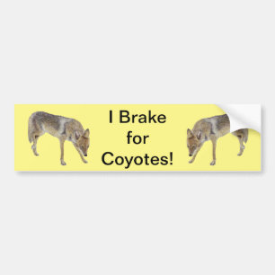 Ich bremse für Coyotes Autoaufkleber
