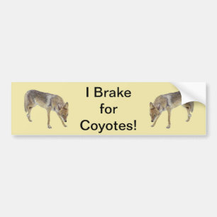Ich bremse für Coyotes Autoaufkleber